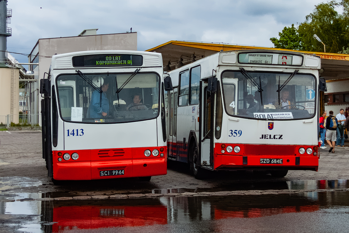 Jelcz M11 #359, 120MM/1 #1413: Szczecin, zajezdnia SPA Klonowica