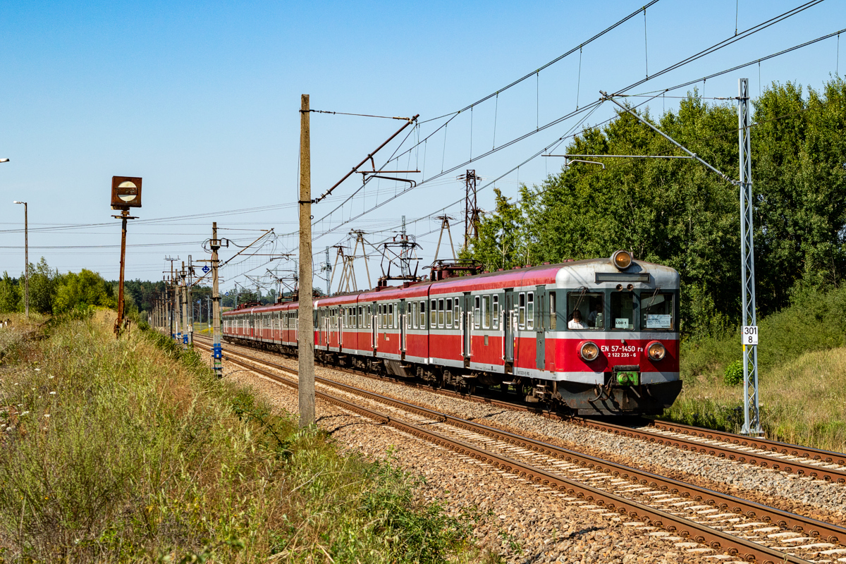 EN57-1450+1485+1456: Lisie Pole - Chojna 