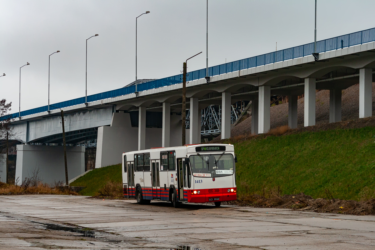 Jelcz 120M #1413: Szczecin, ul. Autostrada Poznańska 