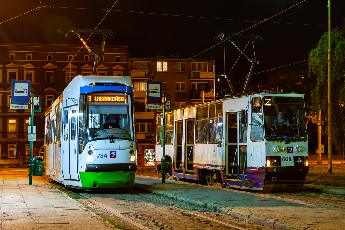 105N2k/2000 #784, 105N #668: Szczecin, pętla Pomorzany 