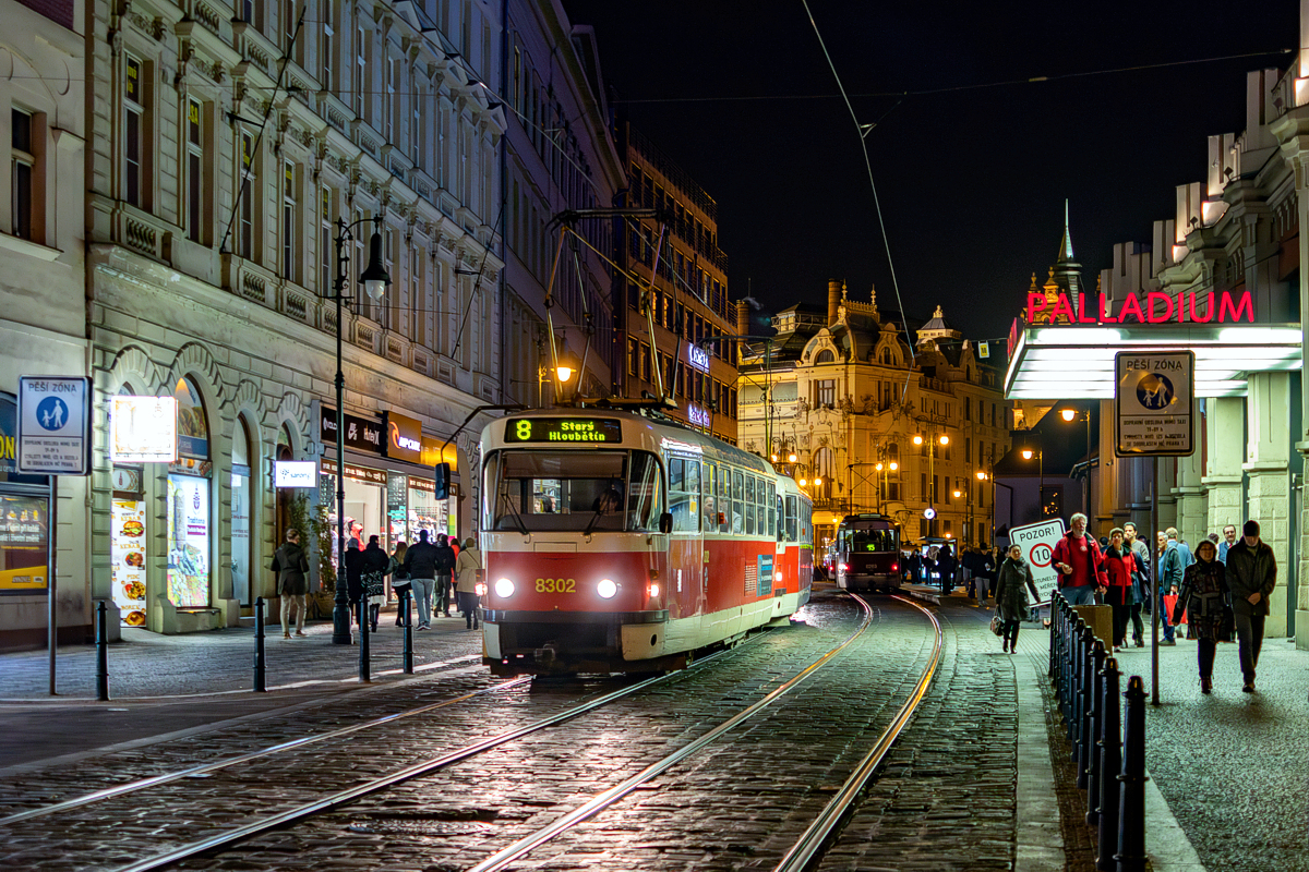 Tatra T3R.P #8302: Praha, ul. Na Poříčí
