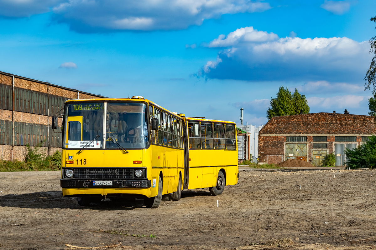 Ikarus 280.70E #118: Katowice, ul. Baildona