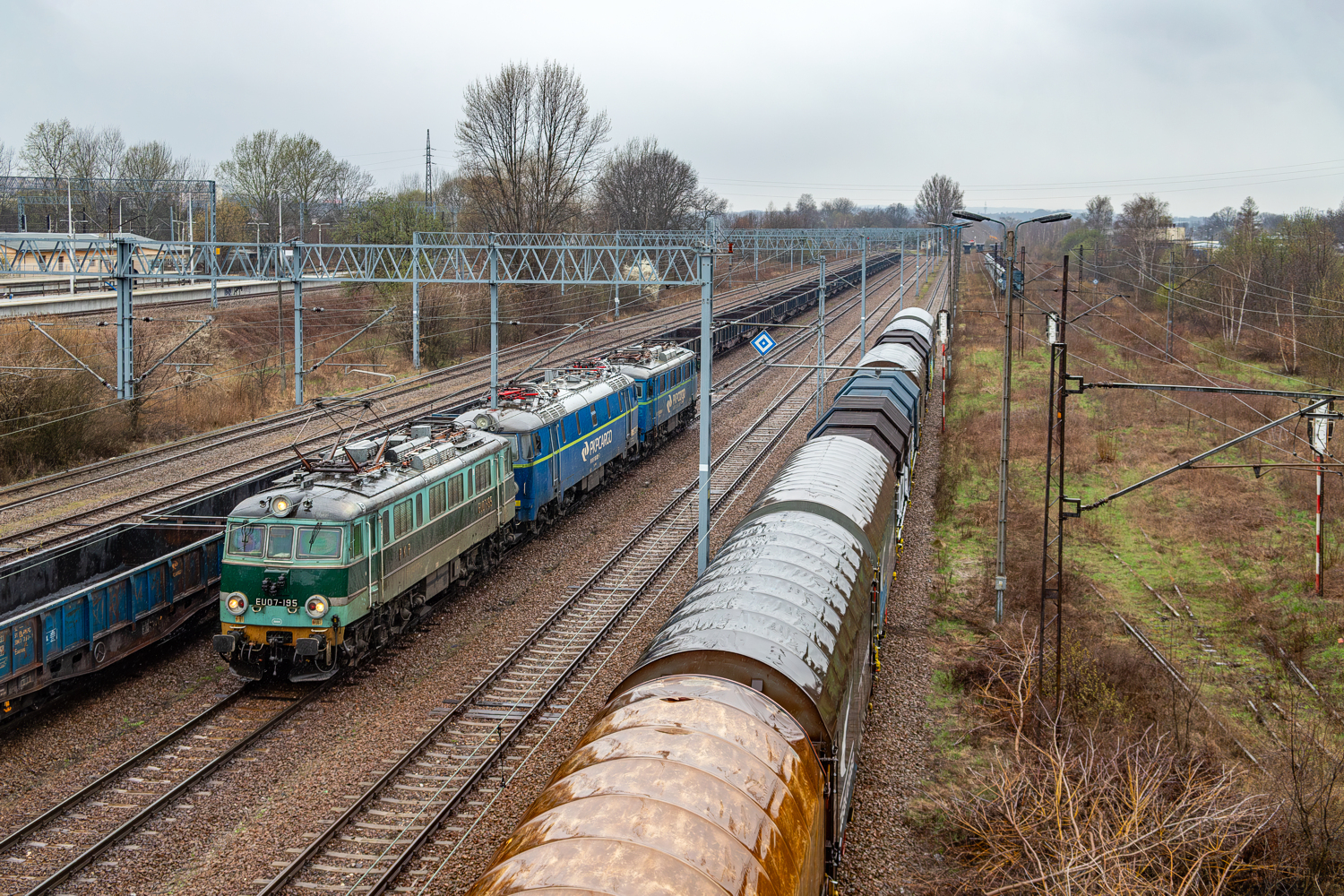 EU07-195+ET22-165+EU07-041: Kraków Prokocim PrB