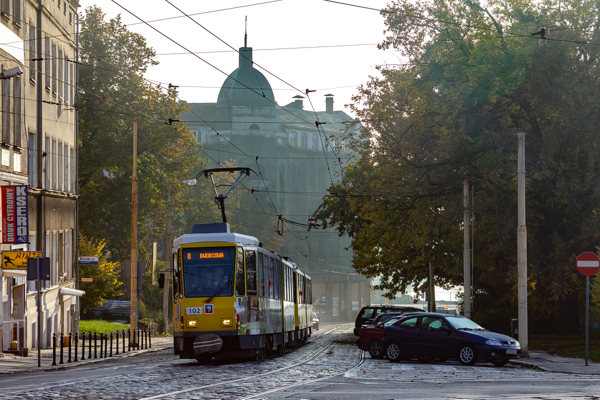 KT4Dt #102+129: Szczecin, ul. Dworcowa 
