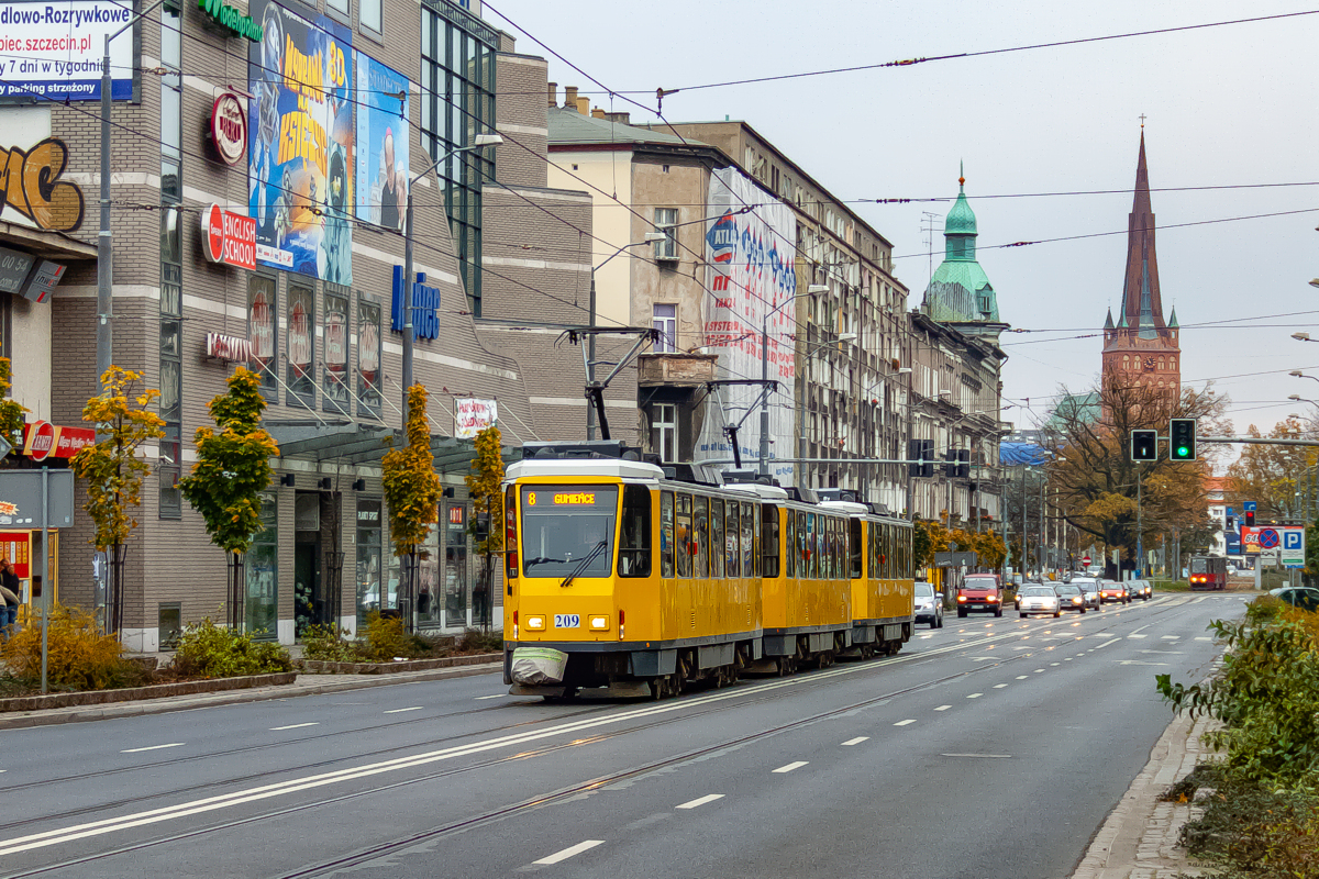 T6A2D #209+210+203: Szczecin, ul. Krzywoustego