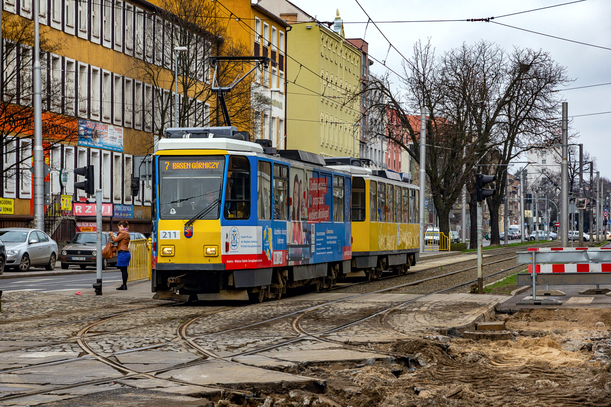 T6A2D #211+212: Szczecin, al. Bohaterów Warszawy 