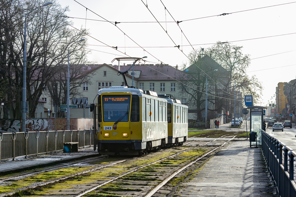 T6A2D #243+244: Szczecin, al. Powstańców Wielkopolskich